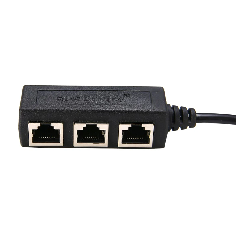 1 to 3 RJ45 LAN Ethernet Connector: Splitter Adapter for Network Cable
