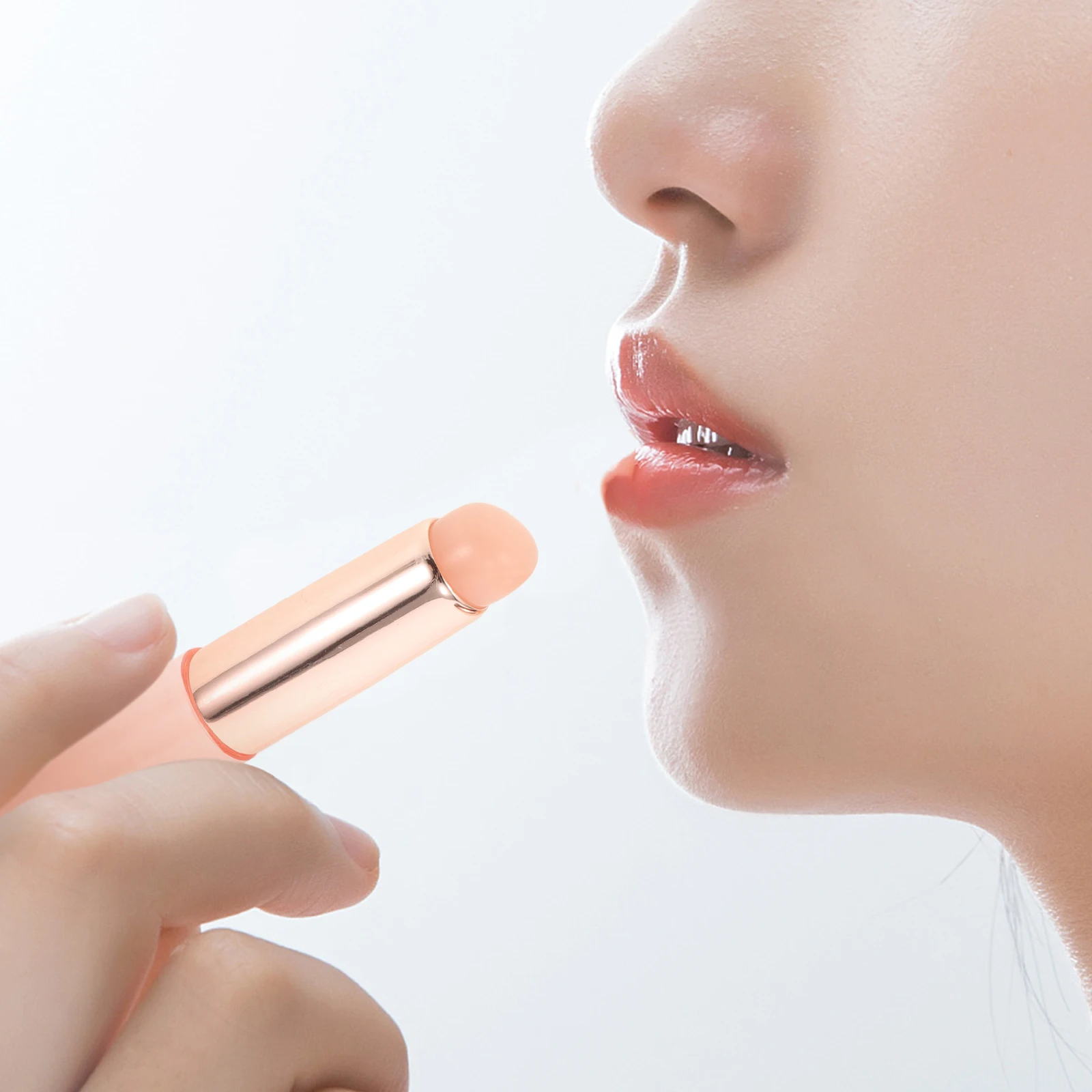 2 Stück Silikon-Lippenpinsel, Staubkappe, transparenter Griff, Make-up-Werkzeug für präzise Lipgloss-Anwendung, Gesichtsmasken-Applikator