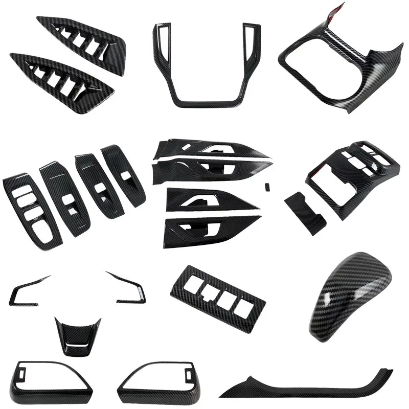 

For Subaru Outback 2021 2022 2023 ABS Carbon Fiber Car Window Lifting Button Steering wheel trim Cover Car Accessories