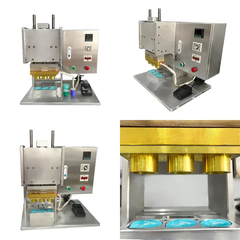 for 110V 220V Manual Semi Automatic High Efficiency Plastic Capsule Cup Jelly Cup Heat Sealing Machine