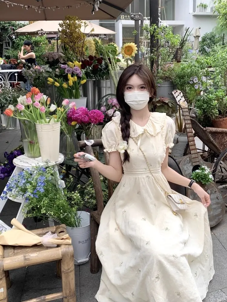 فساتين نسائية للسيدات بأكمام قصيرة أحمر بورجوندي خوخي وردي أزرق أخضر أصفر رمادي كاكي عاجي بيج رمل كلاسيكي ملون مناسب #5