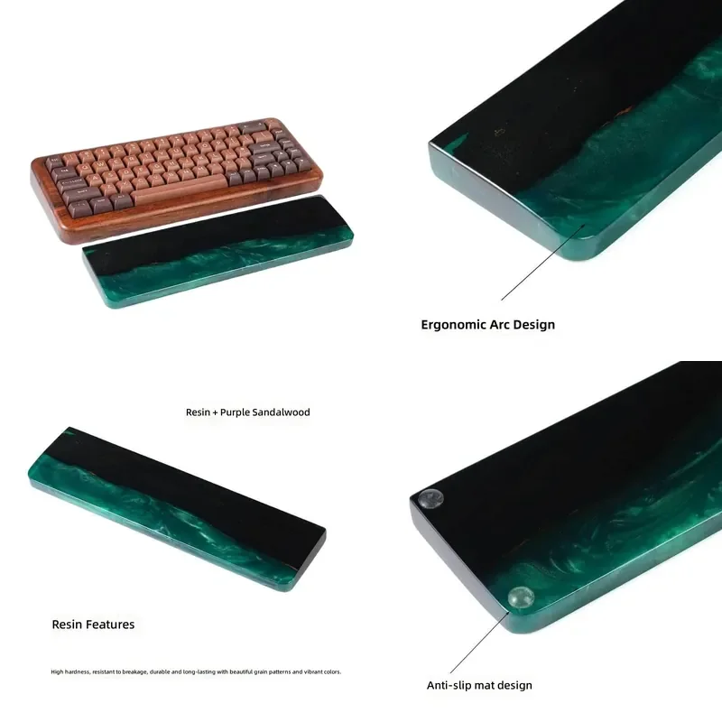 for Resin Red Sandalwood Keyboard Hand Rest Wrist Pad Mechanical Keyboard Solid Wood