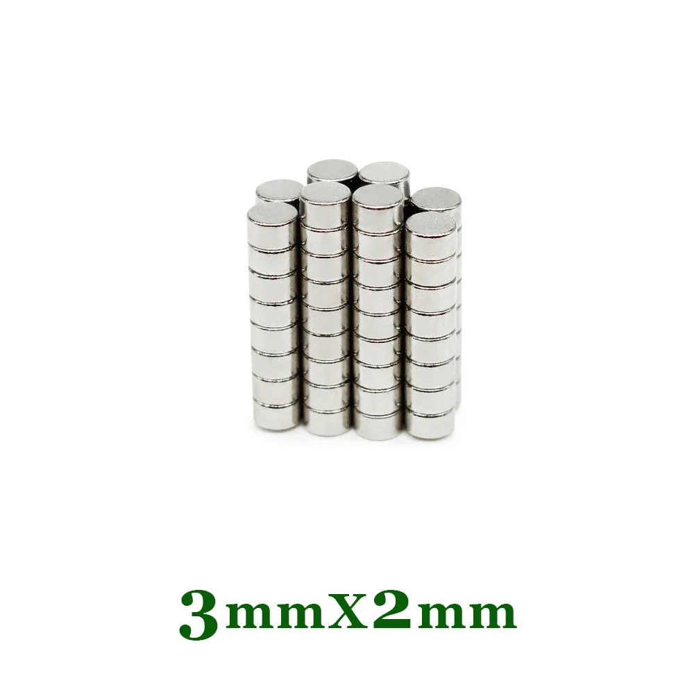 100/200/500/1000/2000/5000PCS 3x2 Mineur Disque Recherche Aimant Petits Aimants Ronds 3x2mm Aimants Permanents Au Néodyme Forte 3*2mm