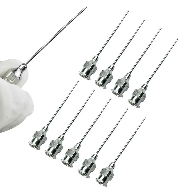 Air Iniection Cannula 23G Cannula with Reintorced Shaft Straight 10mm Tip 435mm Long Ophthalmic Instruments 10pcs/set