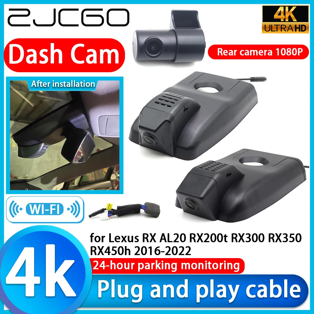 for Lexus RX AL20 RX200t RX300 RX350 RX450h 2016-2022 4K DVR Dash Cam Car Camera Lens 24h Monitor Video Recorder Recording