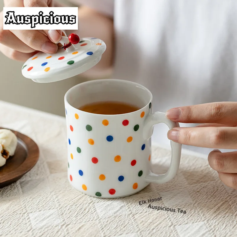 190ml Hand-painted Blue Shadow Begonia Coffee Mug Breakfast Mug Afternoon Tea Mug Beverage Bottle Office Water Cup Drinkware