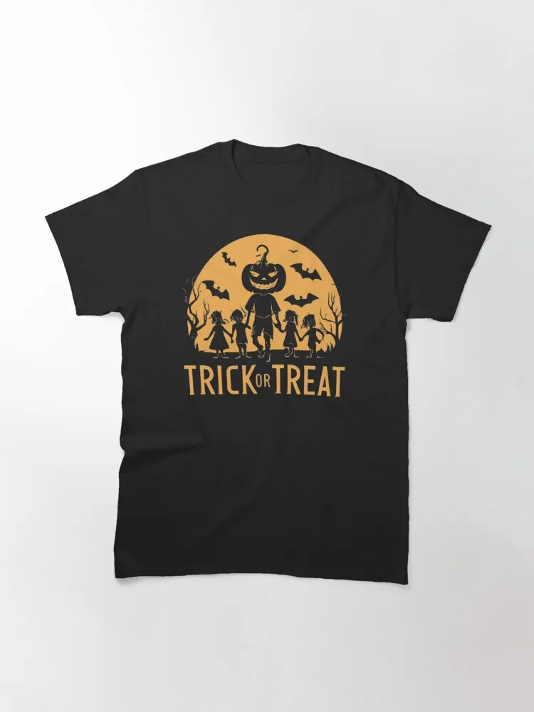 Trick or Treat Scary Halloween Classic T-Shirt Men's Fashion Vintage Short Sleeve T-shirts