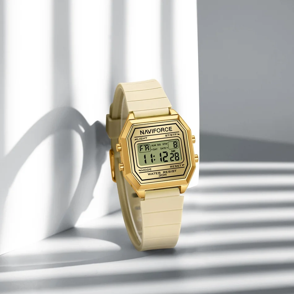 

NAVIFORCE новый бренд модный будильник с дисплеем даты водонепроницаемые женские спортивные часы цифровой ЖК-электронные наручные часы для женщин подарок