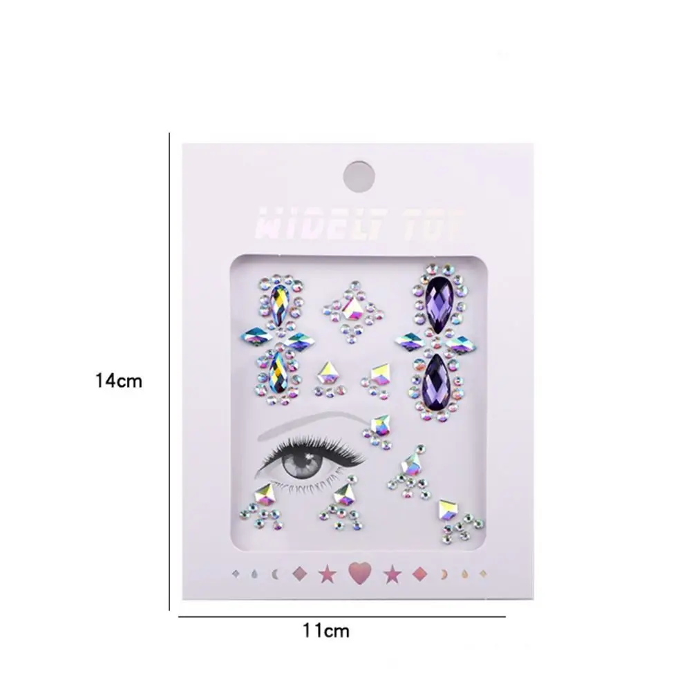 Glitter Face Diamond Sticker Eyeliner Tattoo Face Diamond Eye Rhinestones Sticker DIY Half Face Body Makeup Tool