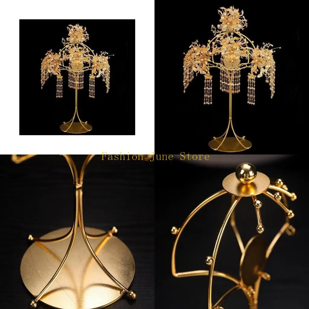 

N5KA Корона Dsiplay Стойка Металлические головные уборы Витрина Полка Женщины Девушка Домашний декор