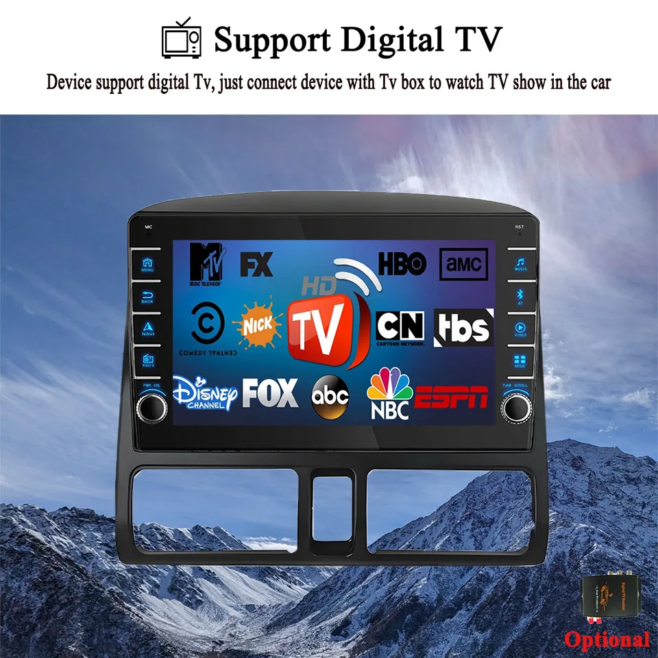 Carplay السيارات لهوندا CRV CR-V 2001 2002 2003 2004 2005 2006 سيارة Autoradio FM AM فيديو الصوت ستيريو A/V HU 4G Lte WiFi RDS DSP