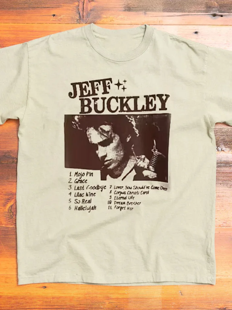 Jeff Buckley T-Shirt, Jeff Buckley White Boy Tour 1995 Music Tour KH1712 long or short sleeves