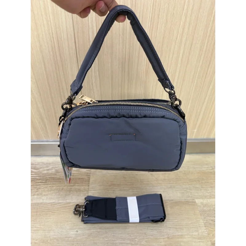 Porter Mini Crossbody Bag Portable Handbag Multi Pocket Nylon Sling Bag Detachable Wide Strap Casual Daily Travel Phone Purse