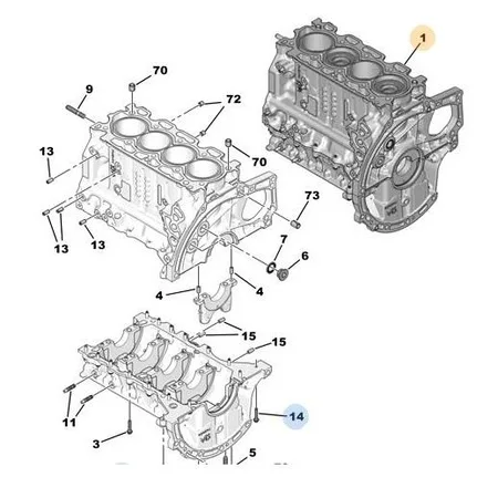 ENGINE BLOCK AND PISTON 301-208-308-508-2008-3008-5008 1.6HDİ EURO5 456483741