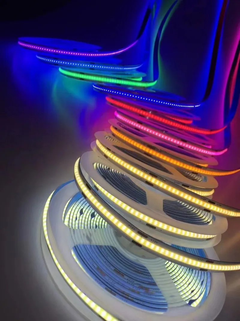 

DC 12V 24V COB LED Strip Light 320 LEDs/M 8mm High BrightnessHigh Density Flexible Strip Light Color Blue Red Green White Ra≥90
