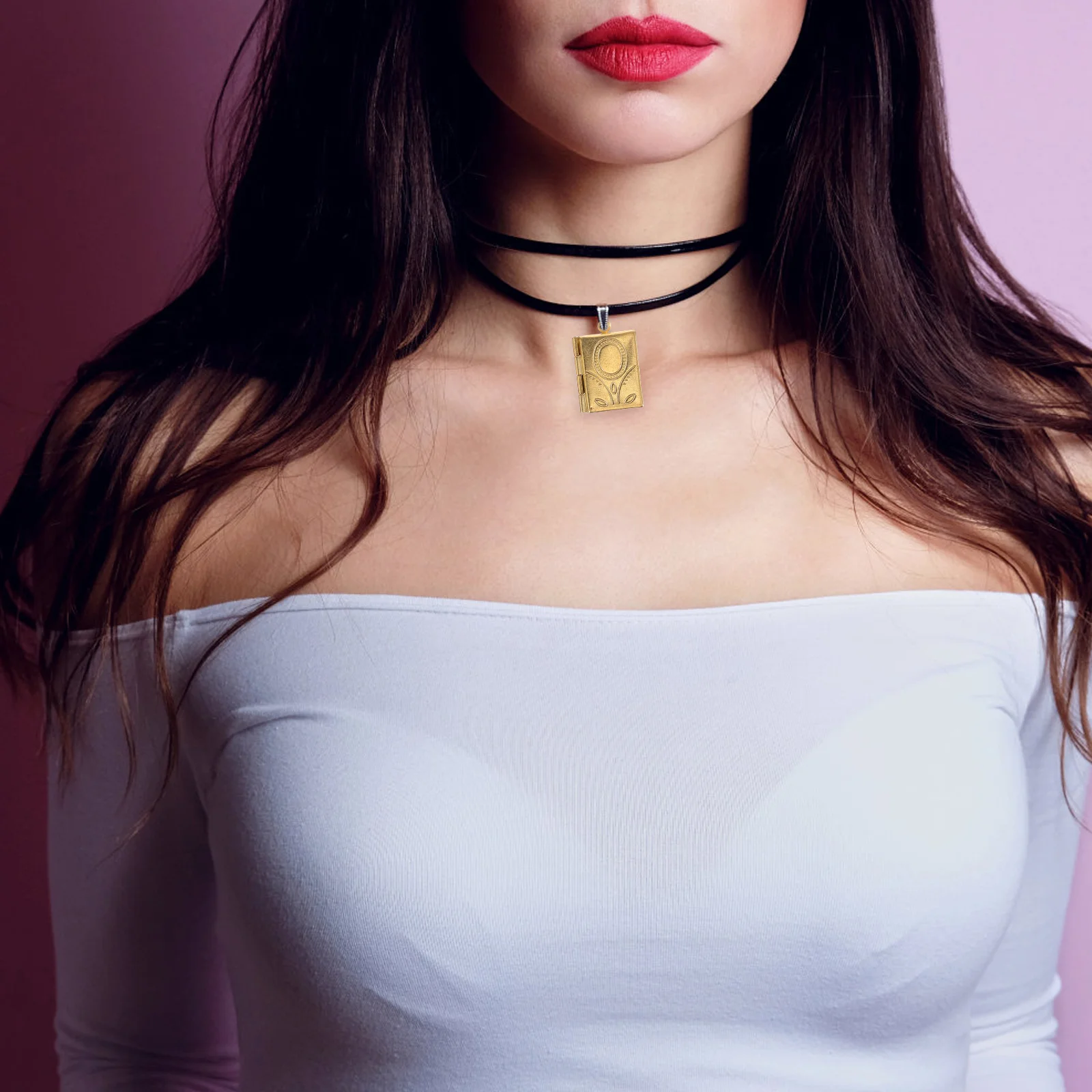 10 قطعة النحاس كتاب المنجد سحر مستطيلة الصورة المنجد قلادة لصنع المجوهرات DIY بها بنفسك المشاريع الحرفية صندوق صور سحر السائبة