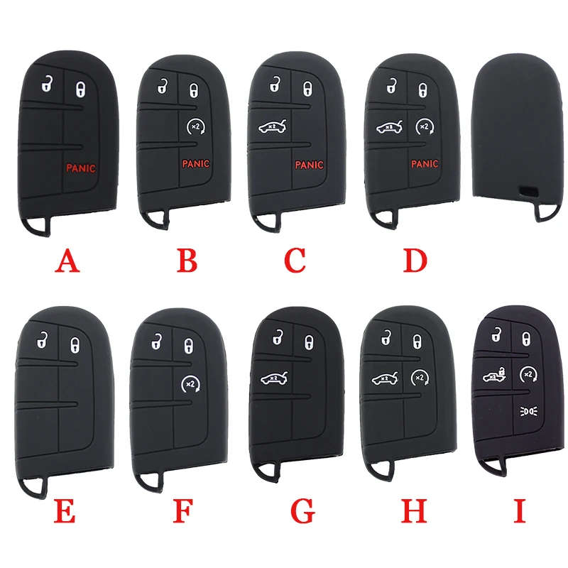 Fit For Jeep Cherokee Dodge Journey Dart Durango Charger Chrysler 300c Fiat Freemont Remote Fob Case Silicone Key Cover