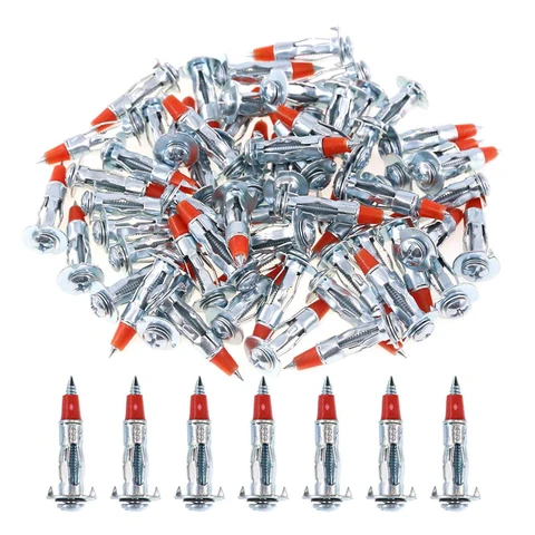 Комплект прочных анкерных винтов для пустотелых стен с болтами Molly, дюбель для гипсокартона, подвесные крепления для гипсокартона кнопка якоря отзывы - №7