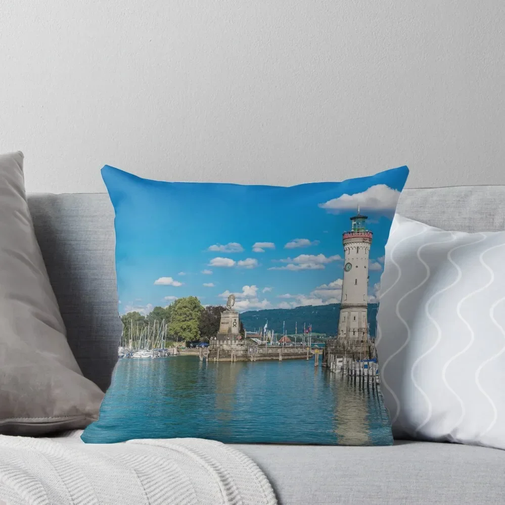 Декоративная подушка для маяков Линдау у озера Констанции Декоративная подушка для маяков Линдау у озера Констанции