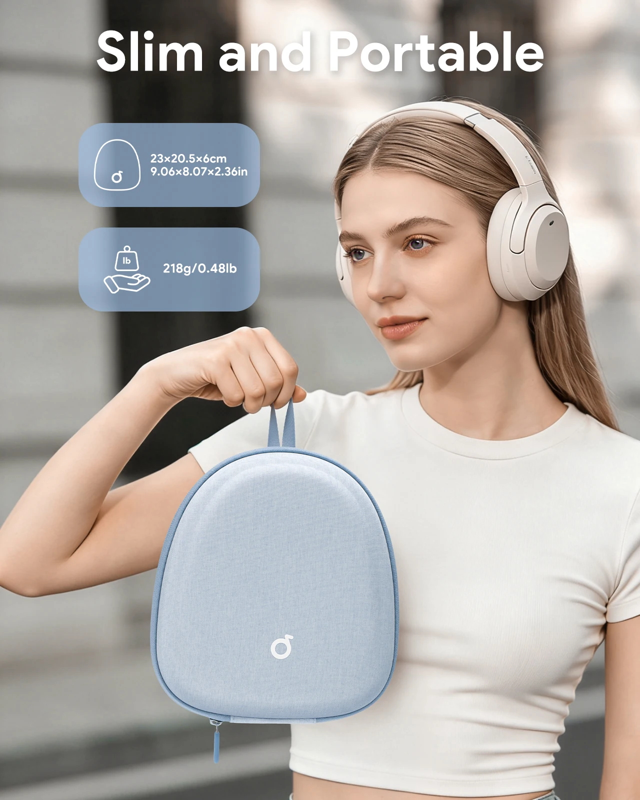 Yinke Kopfhörerhülle, Hartschale, superflach, für Soundcore, Anker, Sony, JBL Over-Ear-Kopfhörer, universelle, tragbare Reise-Organizer-Tasche – Detail 4