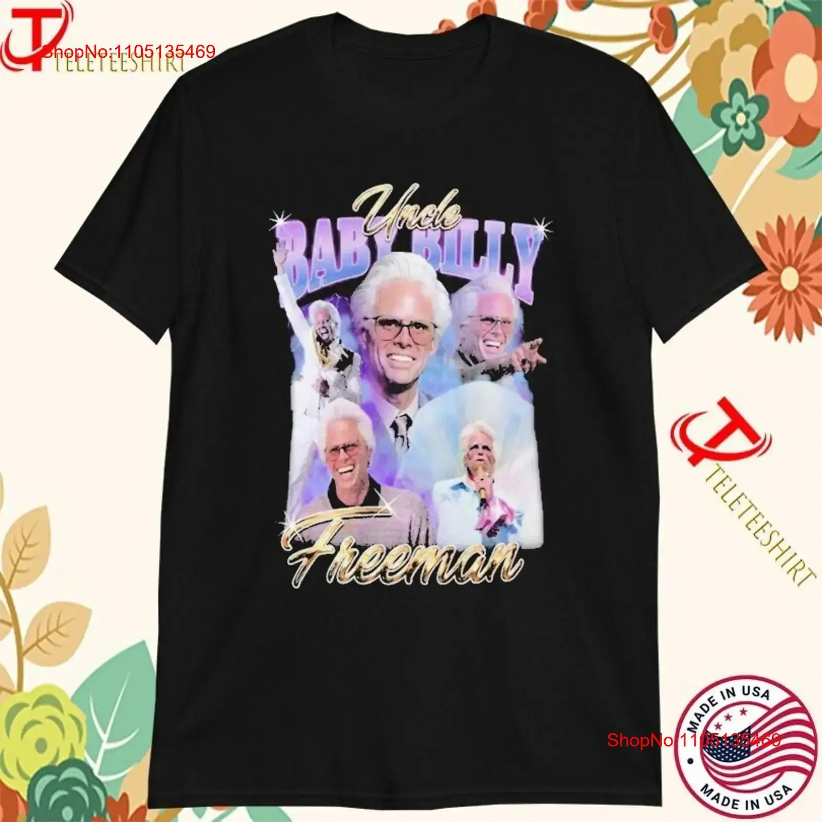 Camiseta del tío Baby Billy Freeman The Righteous Gemstones, tallas completas S 5XL, ropa de diseñador suave lavada vintage, ropa de calle