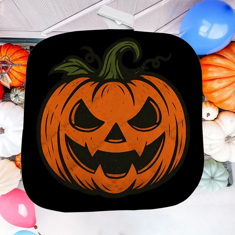Halloween Pumpkin Thermal Sublimation Pot Holder Cute Square Hot Pad Non-Slip Heat Resistant Kitchen Oven Pad for Cooking Baking