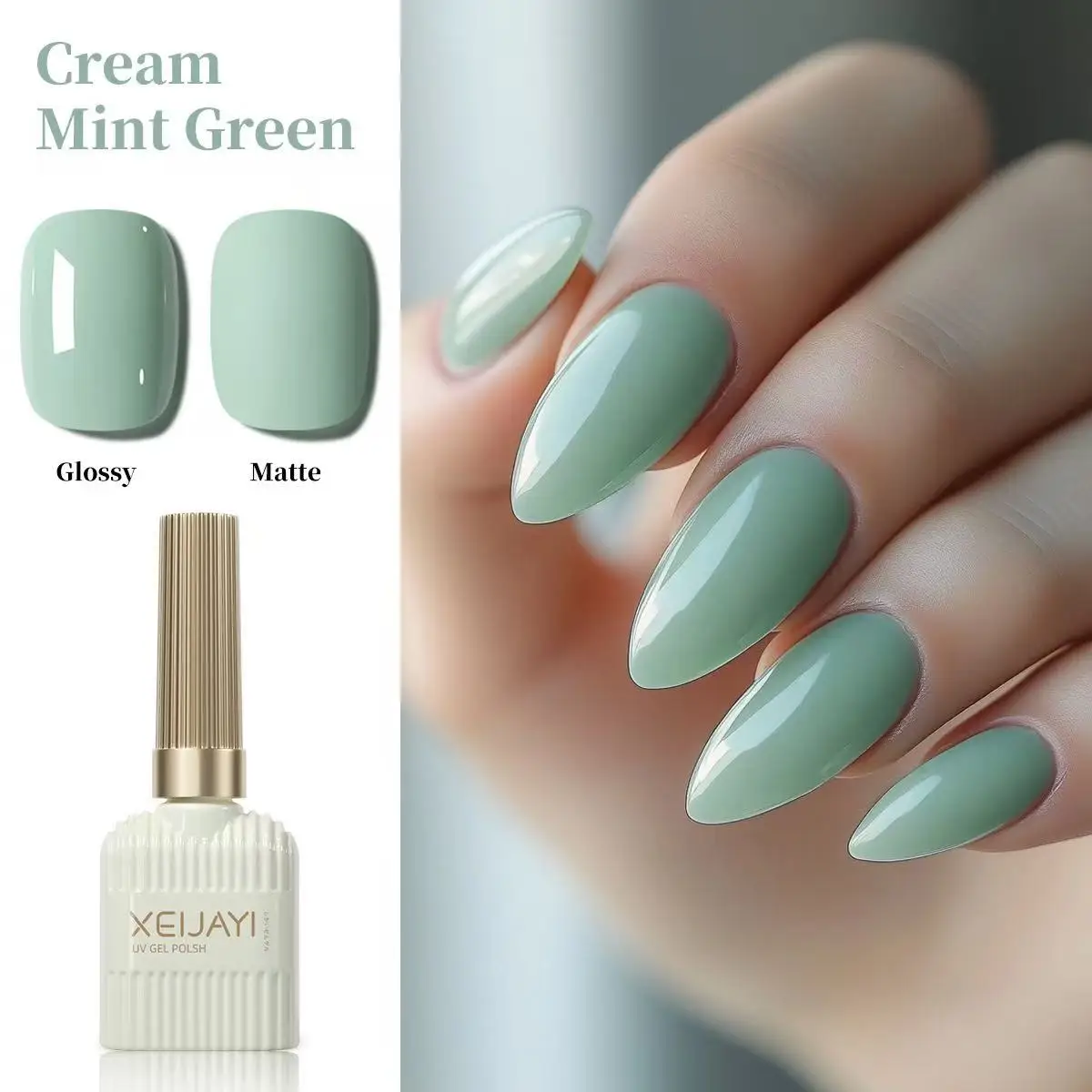 Conjunto de esmalte em gel 15ml primavera e verão leite branco hortelã verde nude verniz gel laca casaco superior para cura uv led
