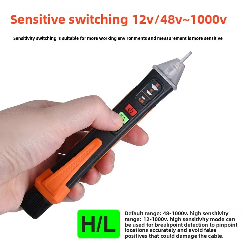 T02A Non-contact Voltage Tester, Smart Induction Electric Pen for Live Wire Breakpoint Test