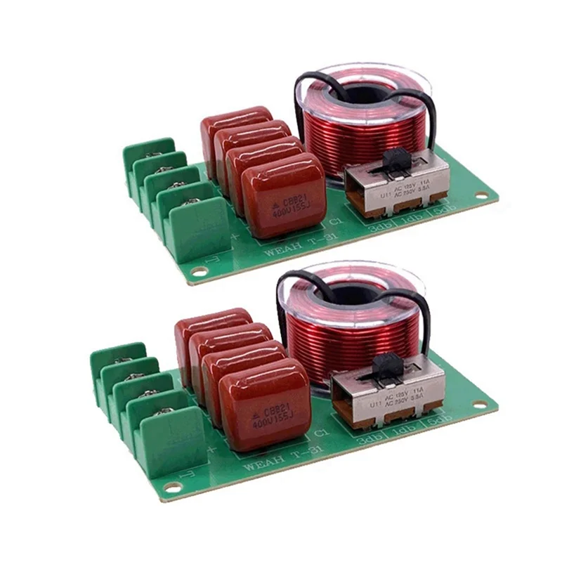 

2PCS Pure High-Frequency Crossover Adjustable Home Theater Car Speaker Crossover