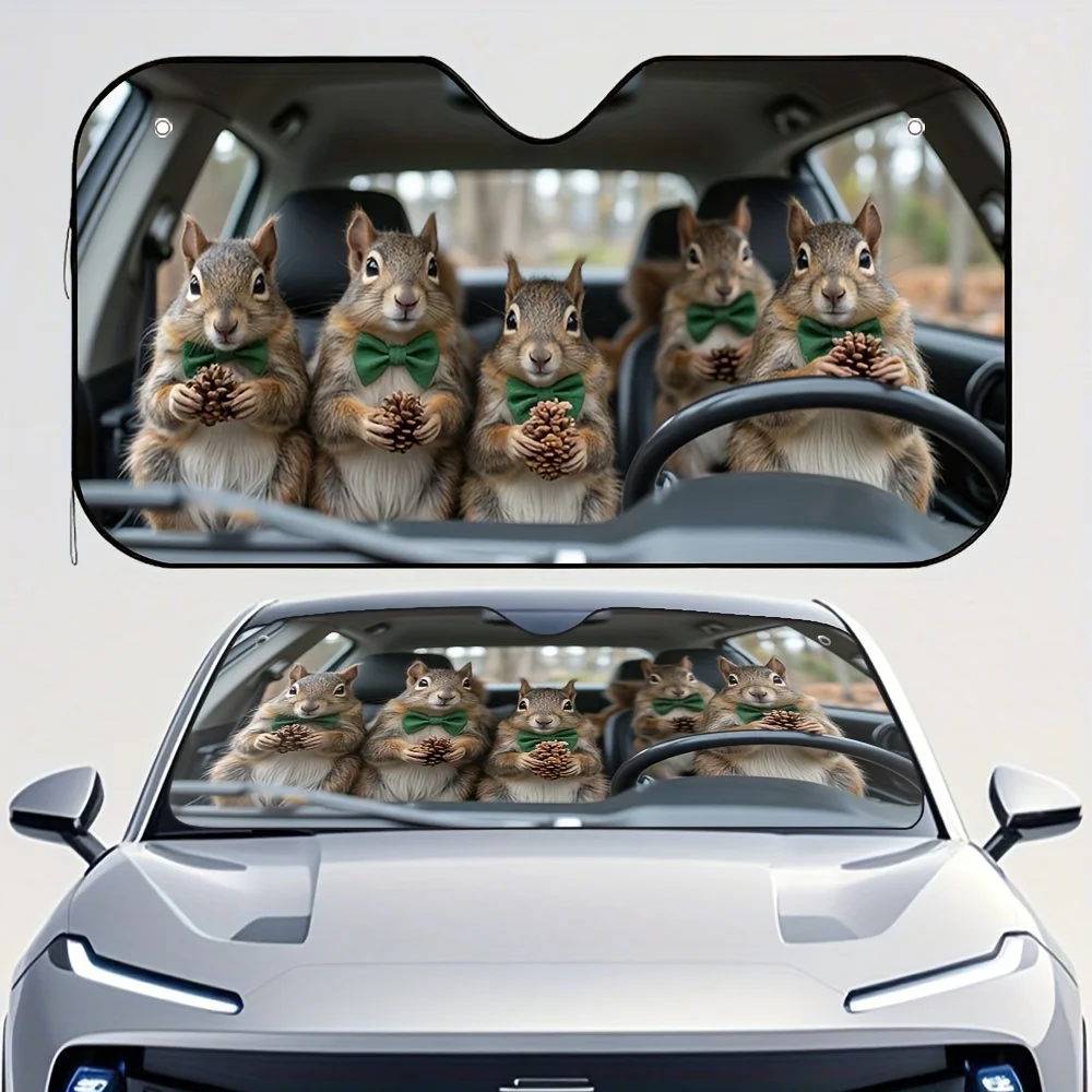 1pc Pinecone Party Pals Car Sun Visor Pet Friendly Sunshield For Furry Passengers Hair Repellent Vehicle Accessory Universal Fit