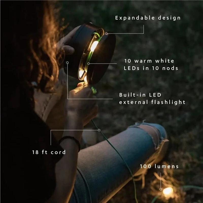 3X Outdoor Camping Light Solar String Lights LED Camping Lamp Phone Charger Outdoor Gadgets Camping Equipment