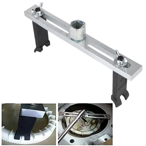 Imagen 1 del producto Herramientas de reparación de automóviles, llave de bomba de gasolina para doblado recto, bomba de tanque de combustible, desmontaje, herramienta de extracción ajustable, 2 garras universales