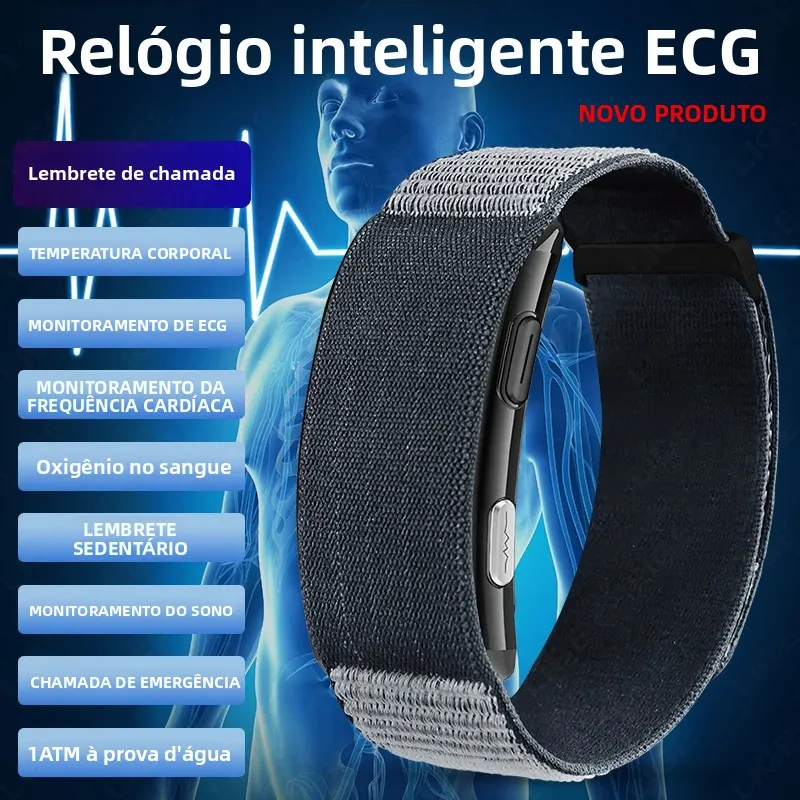 Saúde casal pulseira inteligente temperatura corporal monitor de pressão arterial rastreador de fitness das mulheres dos homens esporte à prova dwater