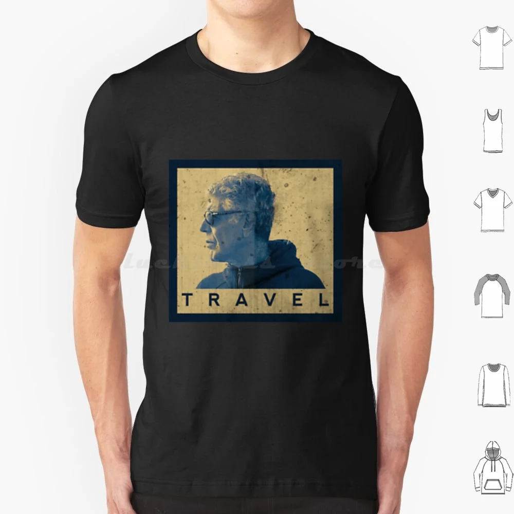 Anthony Bourdain Travel The World Sticker T Shirt Cotton Men Women DIY Print Anthony Bourdain Bourdain Anthony Chef Food