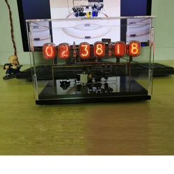IN12 Glow Tube Clock Retro Punk Desktop Gift 6-bit Clock Watch Handmade Canopy Set