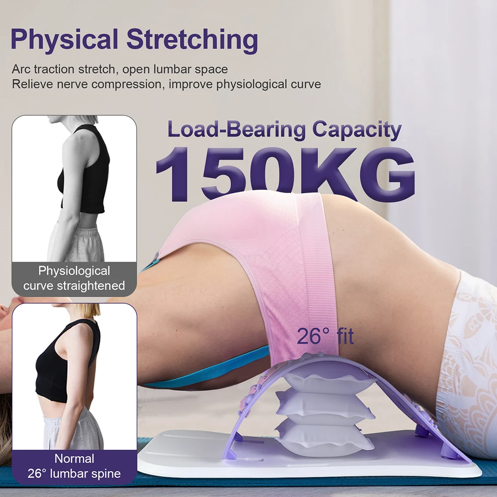 Adjustable Airbag Lumbar Support Back Stretcher, 5 Functions