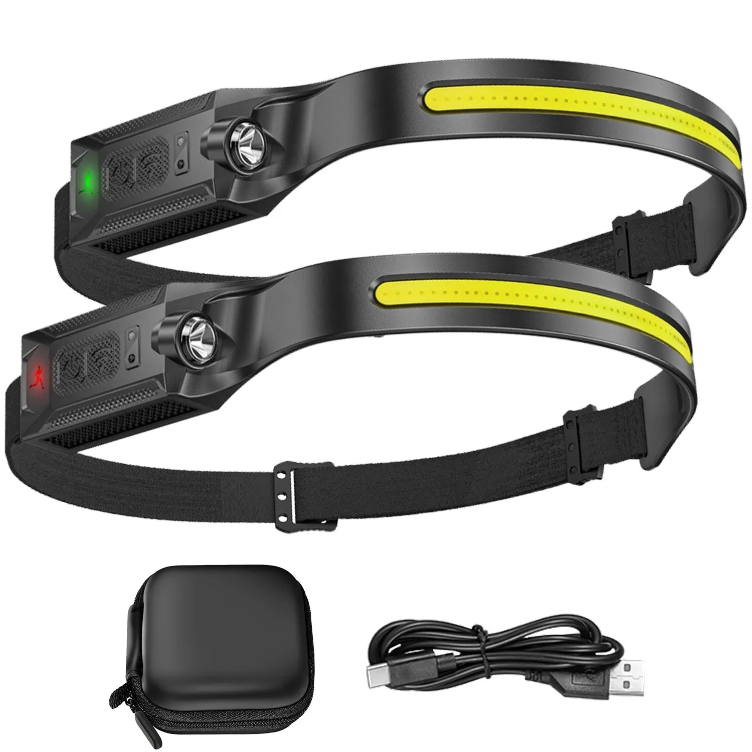

Super Bright Induction Headlight 5 Modes For Fishing Riding Built-in 800 MAh Battery USB Rechargeable Outdoor Head Flashlight