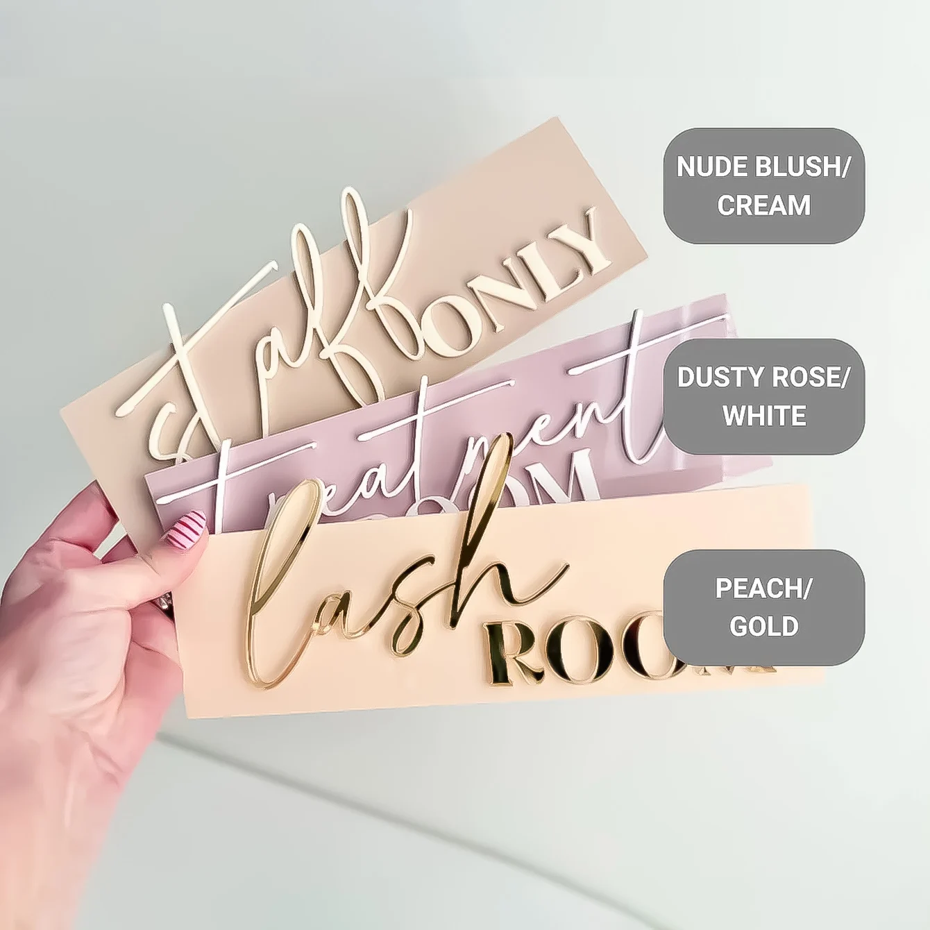 Personalized 3D hair salon sign, salon decoration, door sign, eyelash room, reception area, hair removal treatment room sign, aesthetic decoration, custom 3D acrylic sign, hair salon door sign, 3D salon door sign, treatment room door sign, small business logo, aesthetic sign