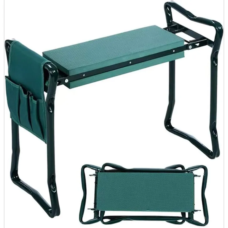

Garden Kneeler Seat Folding Stool Work Seat Flower Planting Grass Belt Tool Bag Camping Outdoor Portable Garden Stool with 1 Bon