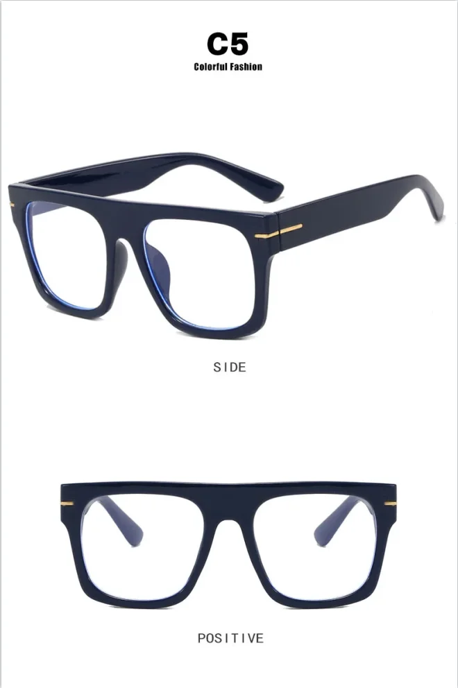 Luxuriöse Marken-Design-Lesebrille mit großem Rahmen und quadratischer Form für Männer und Frauen, klassische Business-Lesebrille mit Blaulichtfilter HS – Detail 12