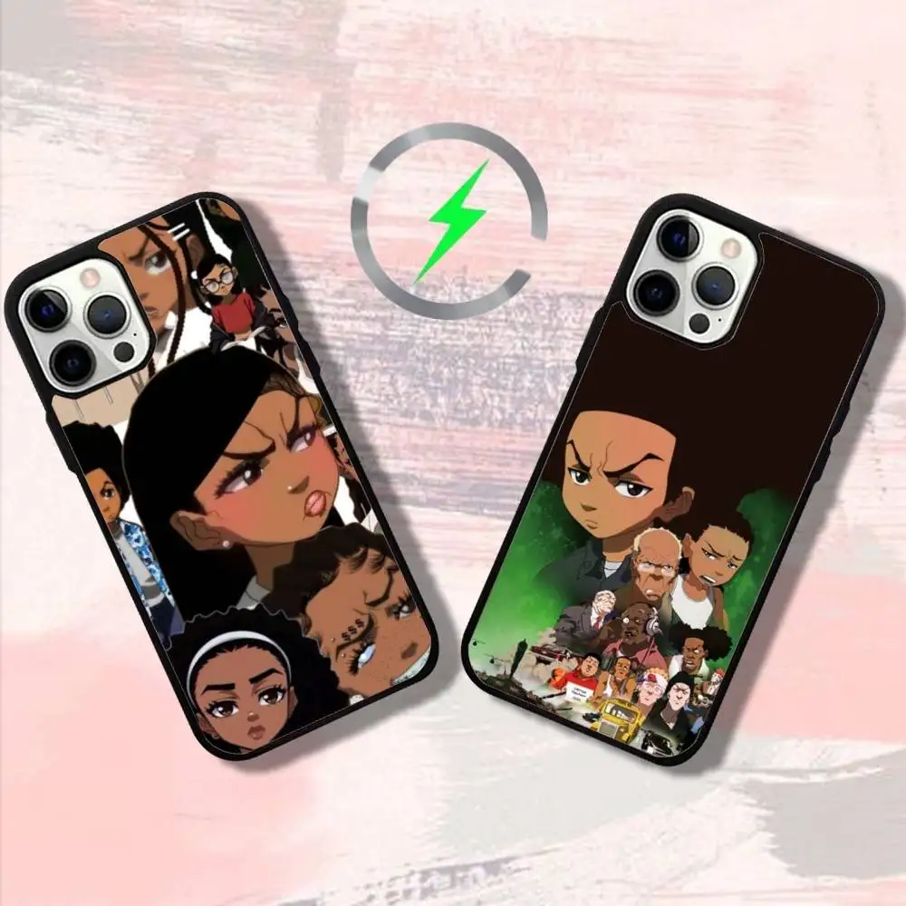 

Cartoon The B-Boondocks Phone Case For iPhone 16,15,14,13,12,11,Pro,Max,Plus,Mini,SE4,E Magnetic Magsafe Wireless Charging