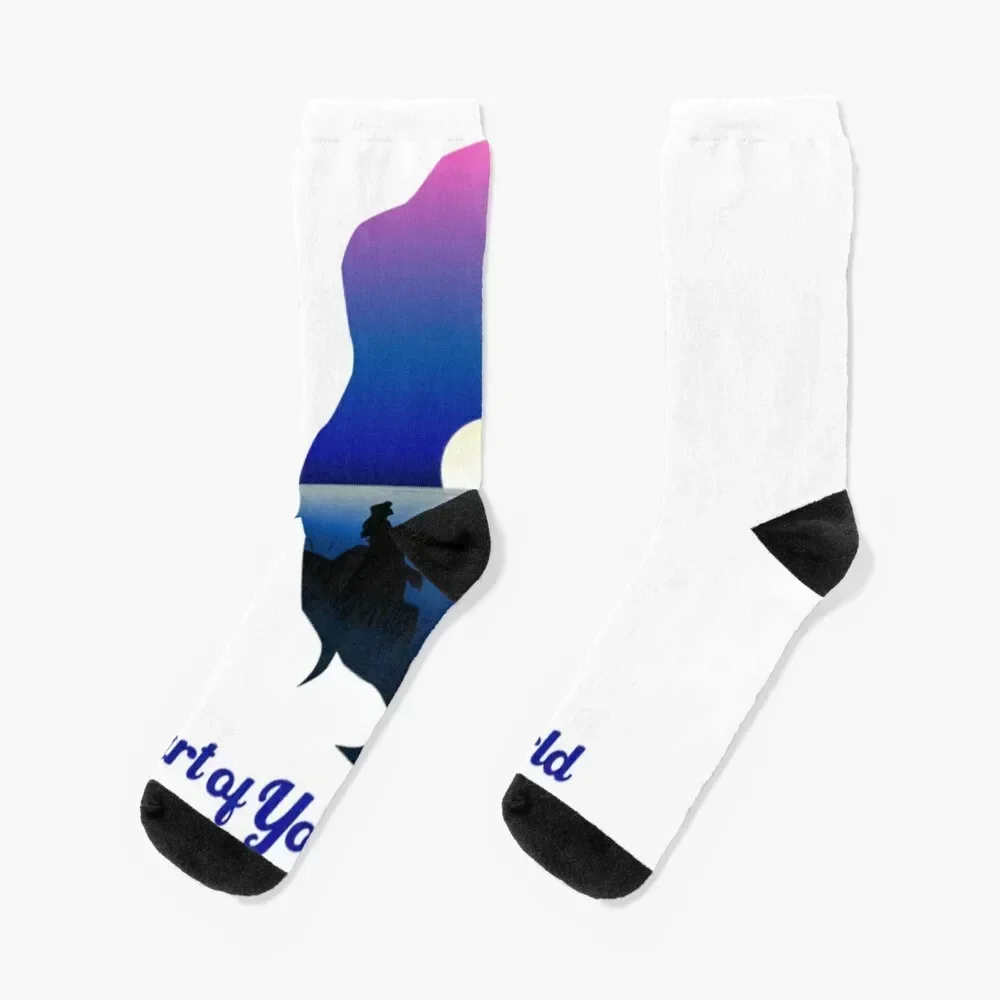 

The Mermaid T-shirt moon Socks cool anime Novelties Crossfit Socks Women's Men's