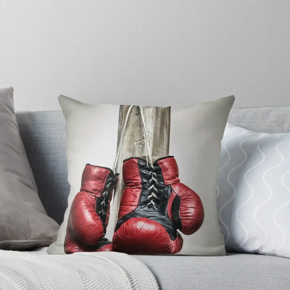 Red, vintage boxing gloves Throw Pillow Ornamental Pillow Pillowcase Cushion pillow