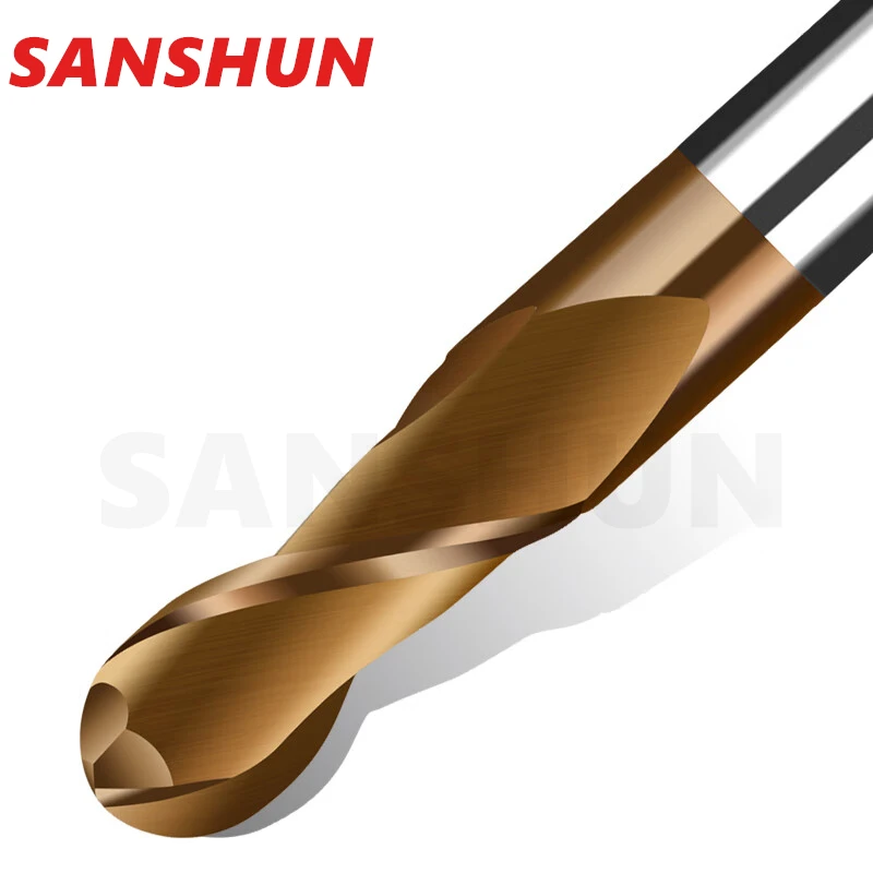 Milling Cutter Alloy Coating Tungsten Steel Tool Cnc Maching Hrc55 R-type Ball Nose Endmills Top Milling Cutter Machine Endmill