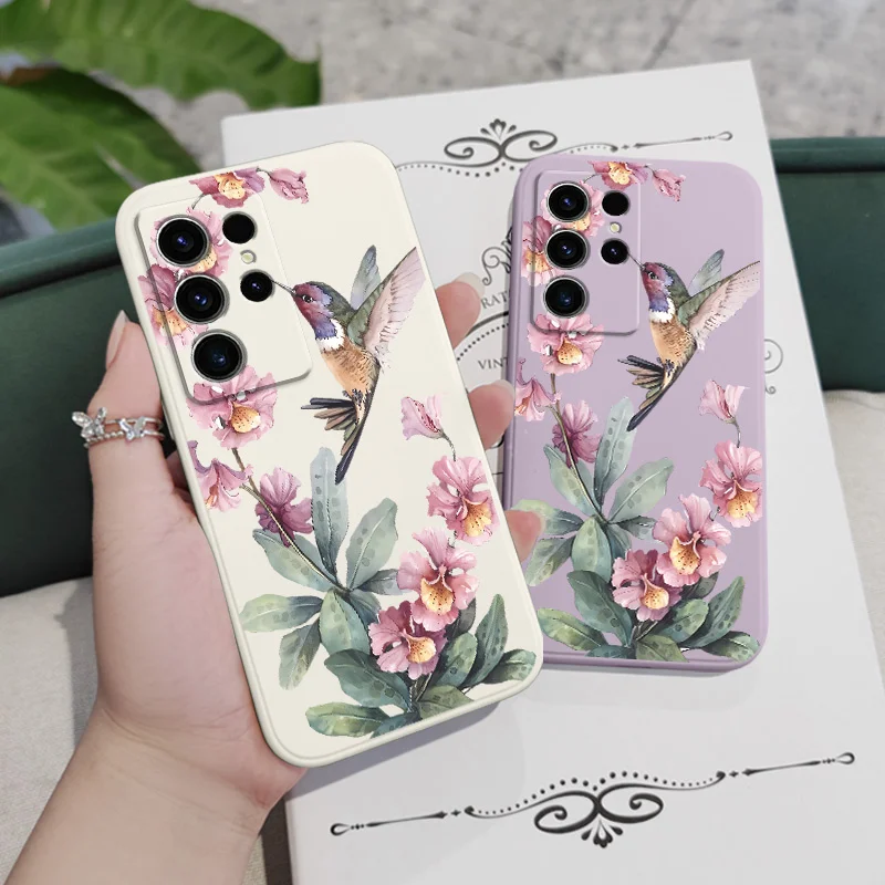 Pink Azaleas Phone Case For Samsung Galaxy S25 S24 S23 S22 S21 S20 S10 S10E Ultra Plus FE Note 20 Ultra 10 Plus Cover
