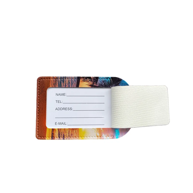 PU Leather Travel Luggage Tags with Privacy Cover for Suitcase Handbags Backpacks Men Women Personalized Unique Baggage Tags