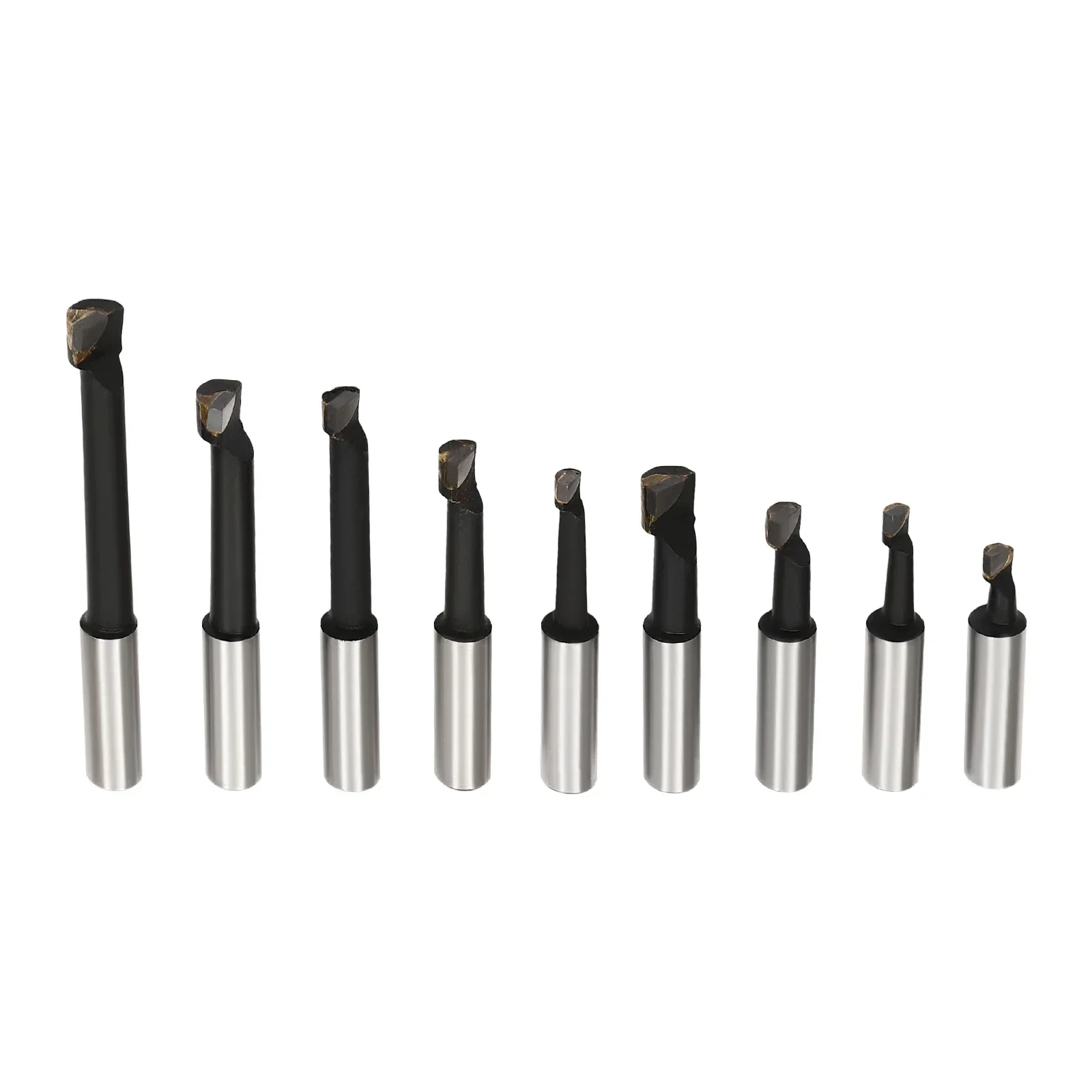 Juego de cabezales de mandrinado de 9 piezas con barra de mandrinado de carburo MT2 M10 de 1/2" para herramienta de fresado Bridgeport