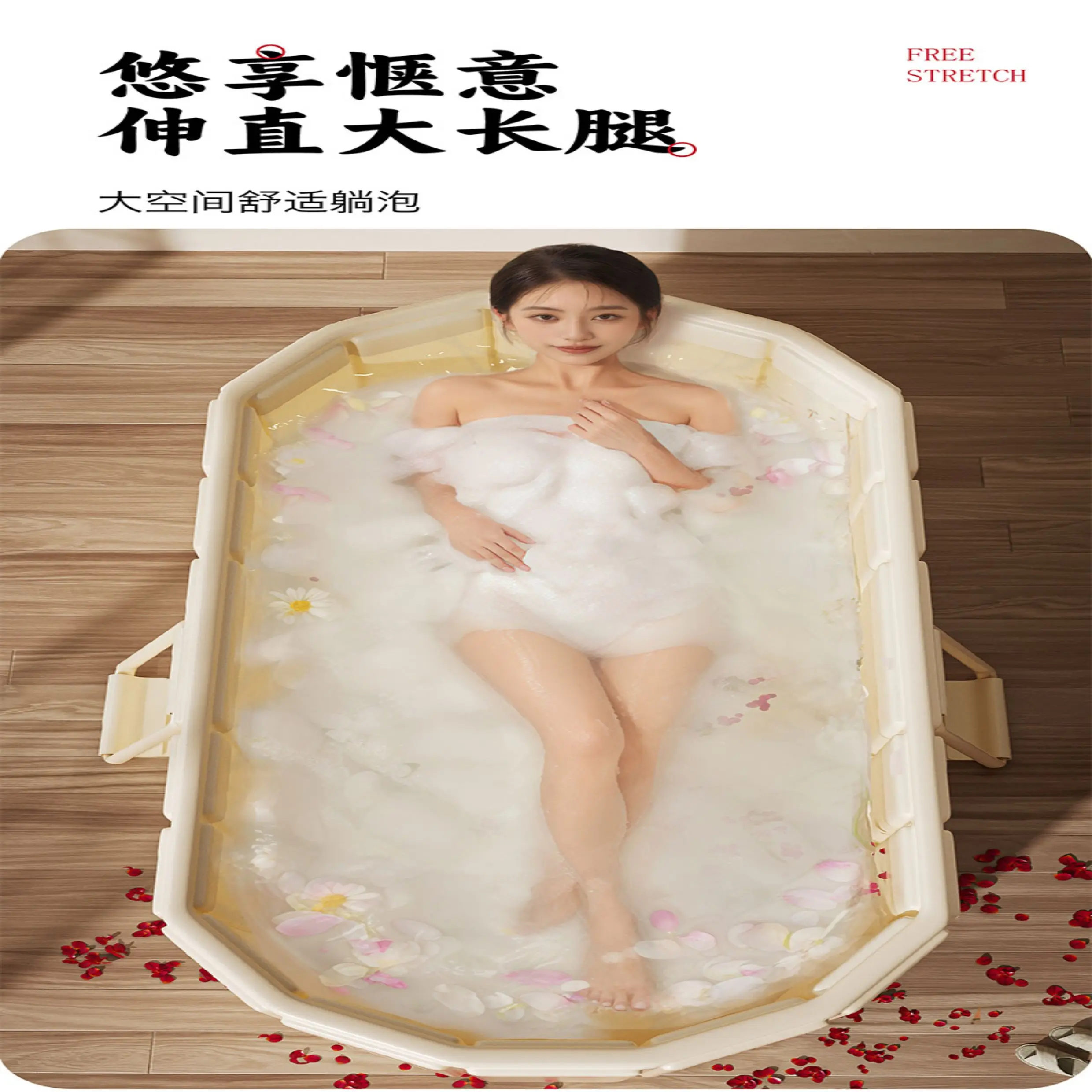 

Bathbucket Adult foldable bathtub Household bath bucket Quick-opening bath bucket Thickened thermal insulation bath bucket batch