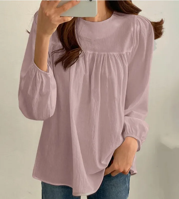 Solid Blouse Eid Muslim Tops Abaya for Women Ramadan Morocco Dubai Abayas Kaftan Islam Shirt Islamic Casual Loose Jalabiya