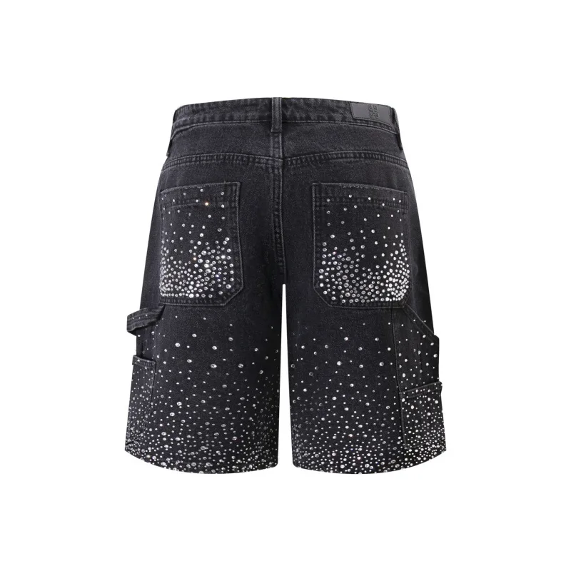 شارع نمط هوب الراقية السراويل الكاملة فضفاضة مستقيم الرجال تصميم فضفاض خمس نقاط